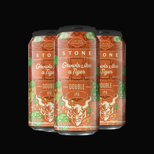 cans of stone growls like a tiger double ipa
