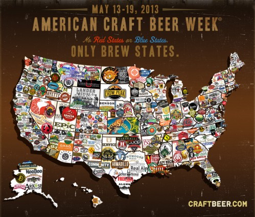 American Craft Beer Week map of logos