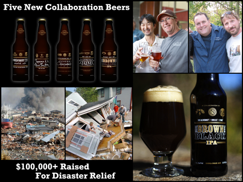 collaboration beers and charity collage