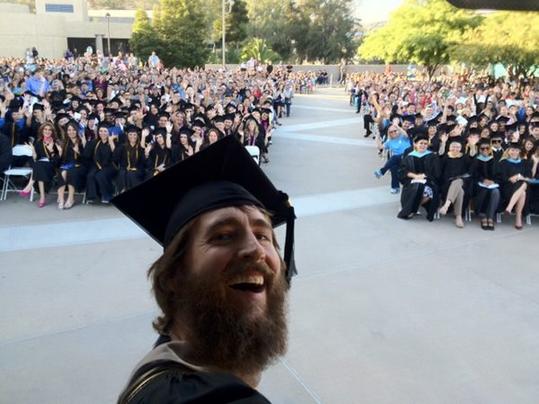 Pic Greg Koch tweeted while giving the commencement speech to the 2012 Cuyamaca College graduating class