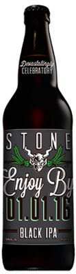 Stone Enjoy By 01.01.16 Black IPA bottle