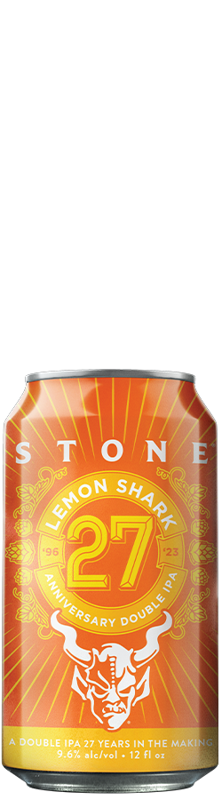 Can of Stone 27th Anniversary Lemon Shark Double IPA