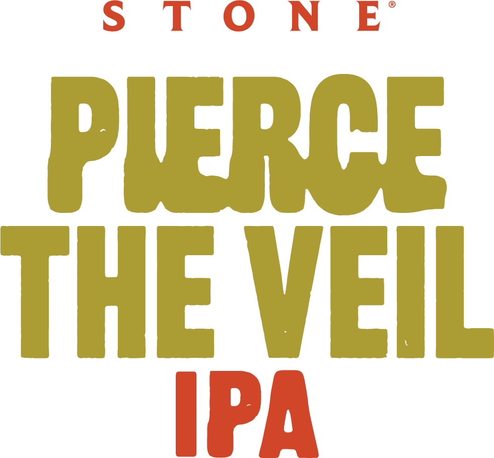Stone Pierce the Veil IPA yellow and red logo