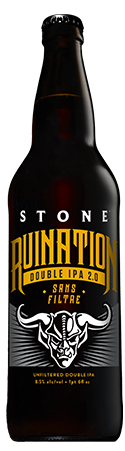 Stone Ruination Double IPA 2.0 Sans Filtre bottle