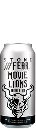 Stone Fear Movie Lions Double IPA can