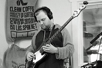 Playing the guitar