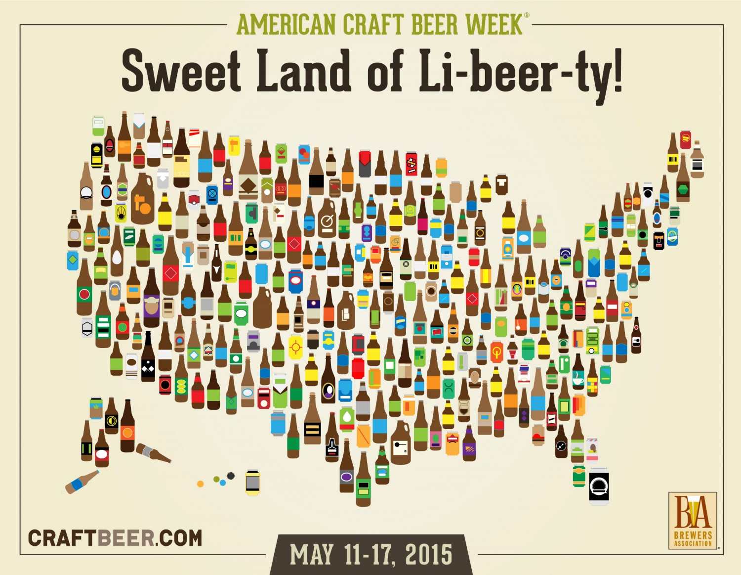American craft beer week map