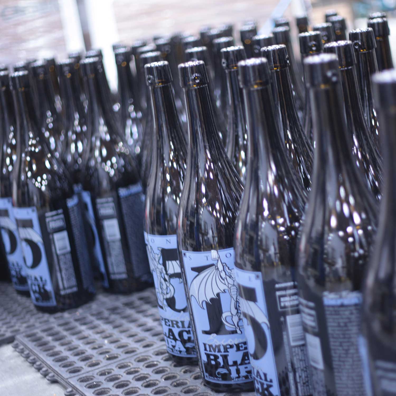 bottles on a shelf