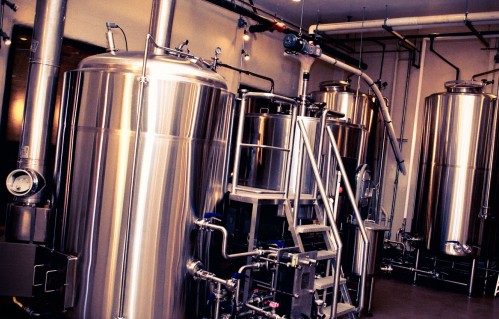 the inside of the brewhouse