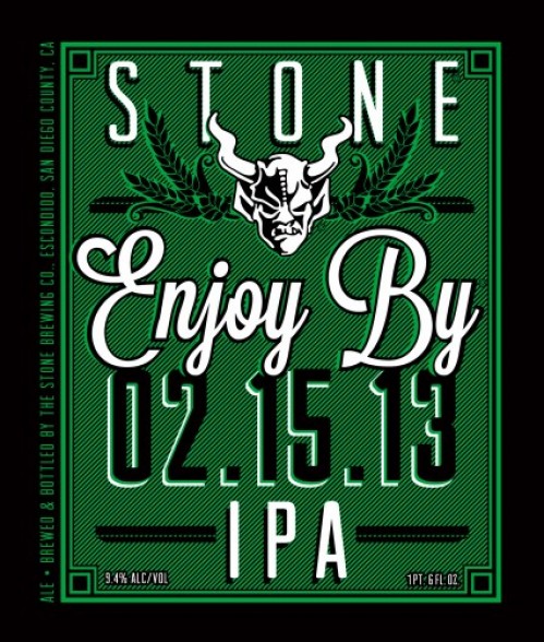 Stone Enjoy By 02.15.13 IPA Label