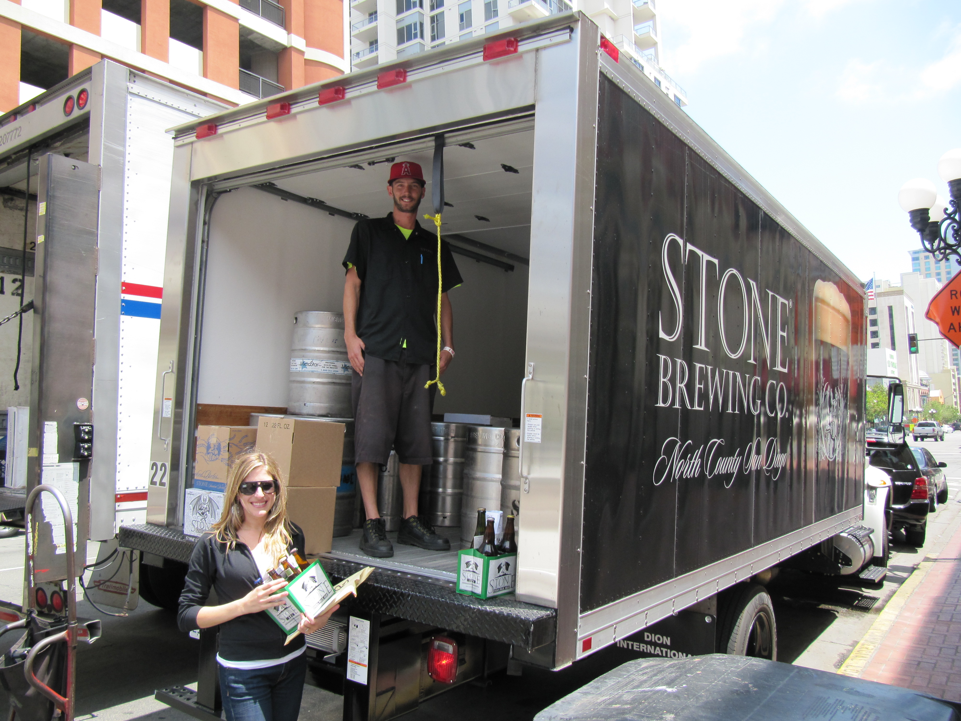 loading up a stone truck