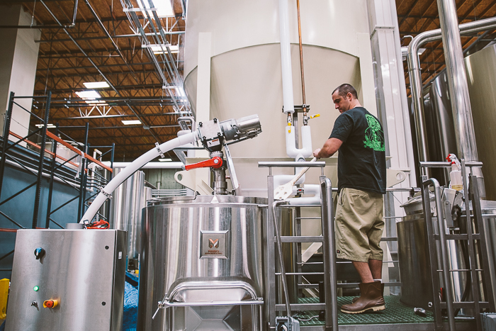 working in the brewery