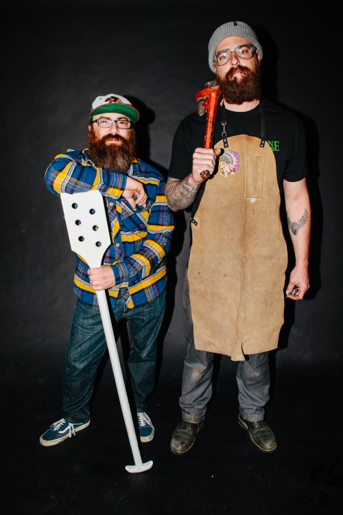 cecil_paul Cecil and paul posing with props