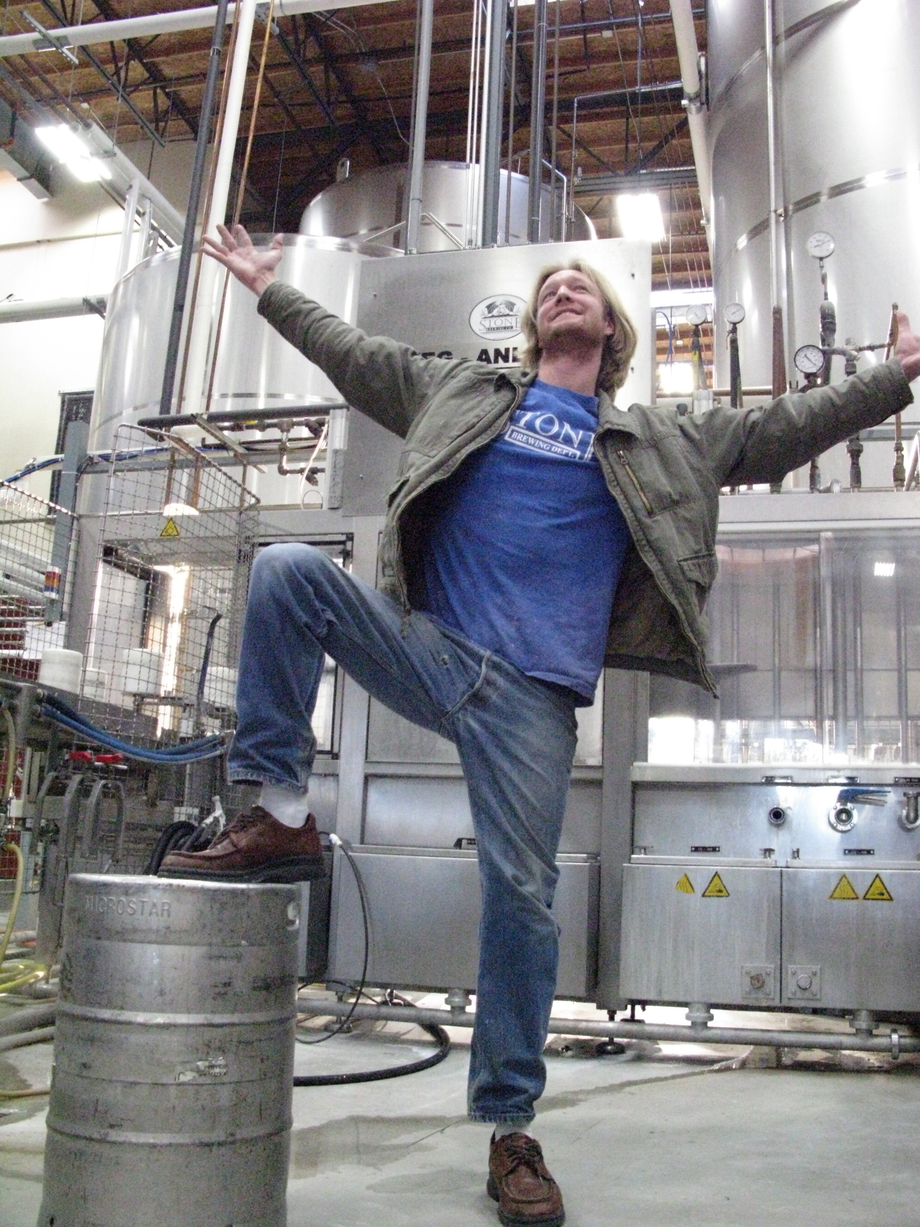 Steve Via, keg-filling machine