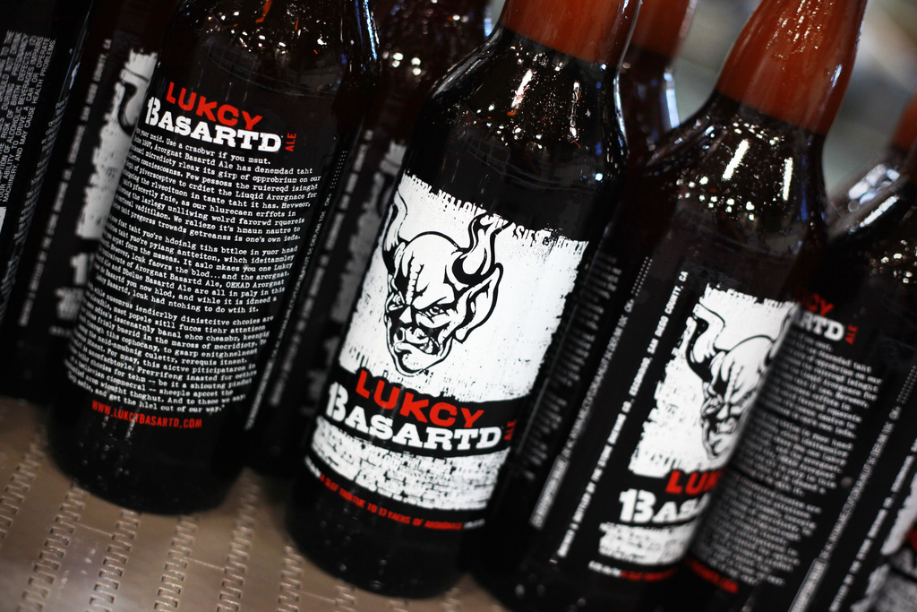 bottles of Lucky Bastard