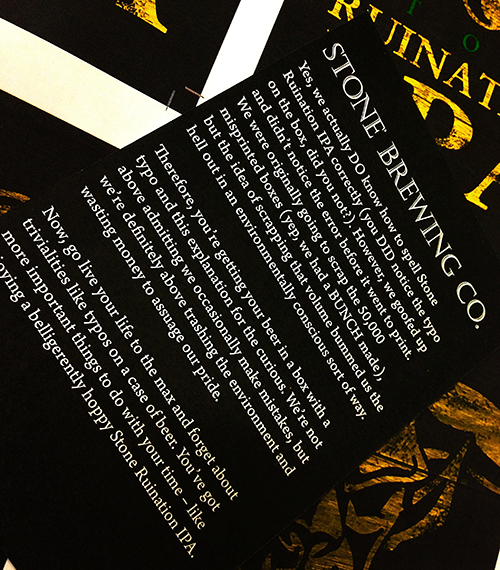 Stone ruination back label