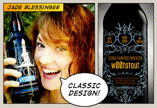 Jade blessinger with her wootstout design