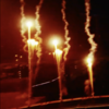 fireworks at a stadium