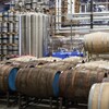 barrels in the brewery