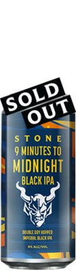 Stone 9 Minutes to Midnight Black IPA can - sold out