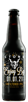 Stone Enjoy By 01.01.21 Unfiltered IPA bottle