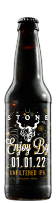 Stone Enjoy By 01.01.22 Unfiltered IPA bottle