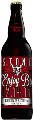 Stone Enjoy By 02.14.17 Chocolate & Coffee IPA bottle