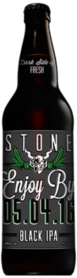 Stone Enjoy By 05.04.16 Black IPA bottle