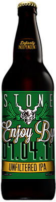 Stone Enjoy By 07.04.17 Unfiltered IPA bottle