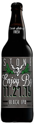 Stone Enjoy By 11.27.15 Black IPA bottle