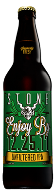 Stone Enjoy By 12.25.17 Unfiltered IPA bottle