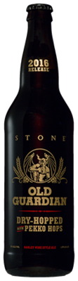 2016 Stone Old Guardian Barley Wine Dry-Hopped with Pekko Hops bottle