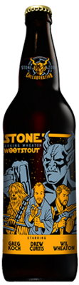 Drew Curtis / Wil Wheaton / Greg Koch Stone Farking Wheaton wootstout bottle