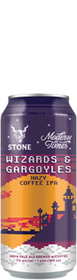 Modern Times / Stone Wizards & Gargoyles Hazy Coffee IPA can