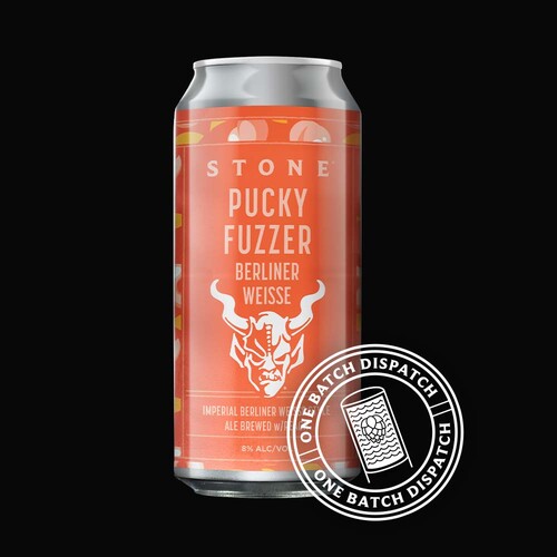Stone Pucky Fuzzer Berliner Weisse can and stone one batch dispatch logo