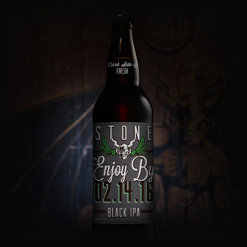 Stone Enjoy By 02.14.16 Black IPA bottle