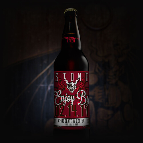 Stone Enjoy By 02.14.17 Chocolate & Coffee IPA bottle