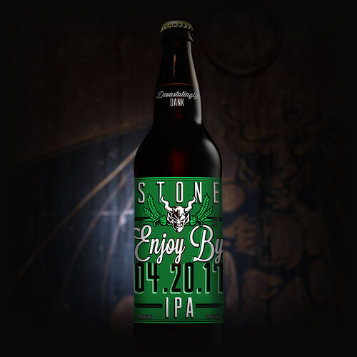 Stone Enjoy By 04.20.17 IPA bottle