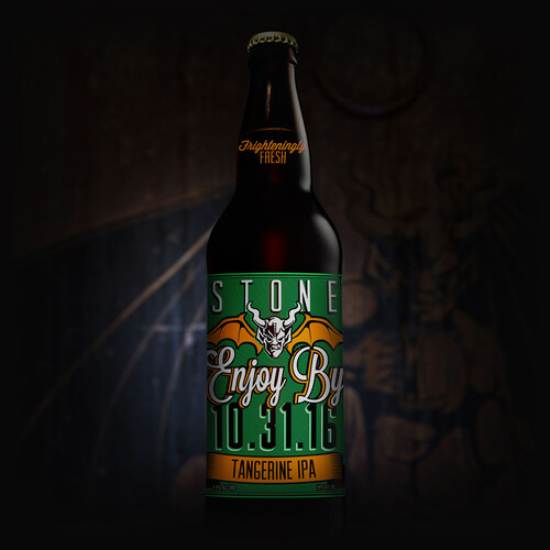 Stone Enjoy By 10.31.16 Tangerine IPA bottle