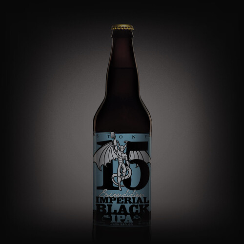 Stone 15th Anniversary Escondidian Imperial Black IPA bottle