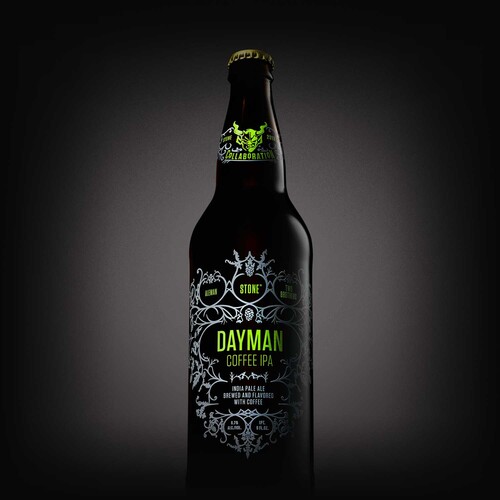 bottle of Aleman / Two Brothers / Stone Dayman Coffee IPA