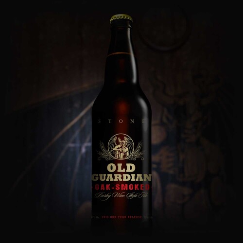 Stone Old Guardian OAK-SMOKED Barley Wine bottle