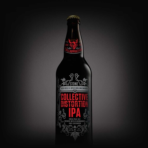 Kyle Hollingsworth / Keri Kelli / Stone Collective Distortion IPA bottle