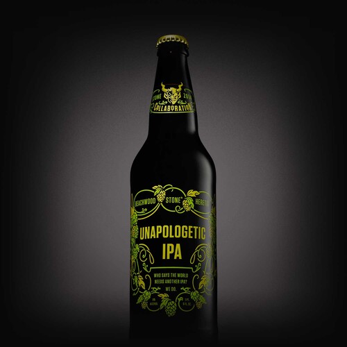 Beachwood / Heretic / Stone Unapologetic IPA bottle