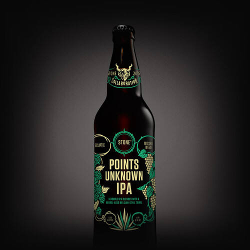 Ecliptic / Wicked Weed / Stone Points Unknown IPA bottle