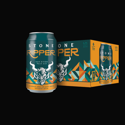 Can and six-pack of Stone Ripper