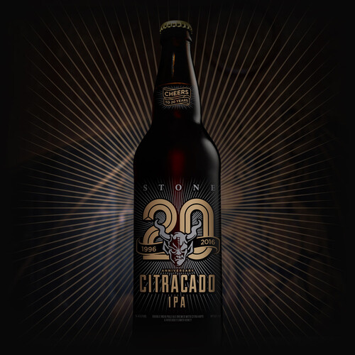 Stone 20th Anniversary Citracado IPA bottle