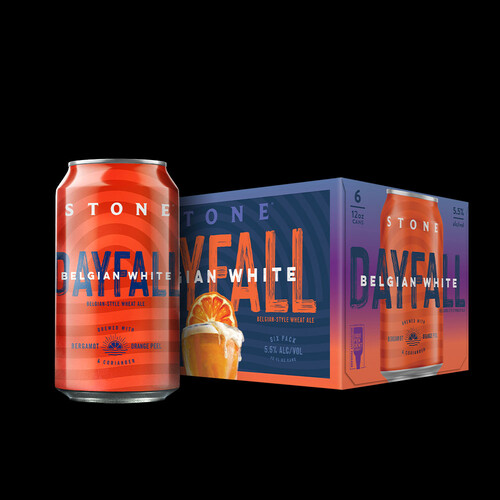Stone Dayfall Belgian White can and six-pack