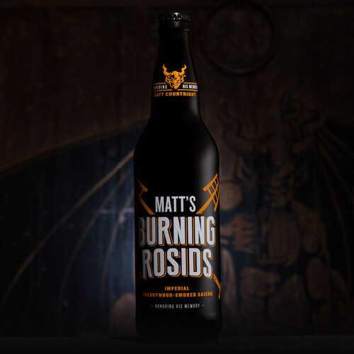 Matt's Burning Rosids Imperial Cherrywood-Smoked Saison bottle