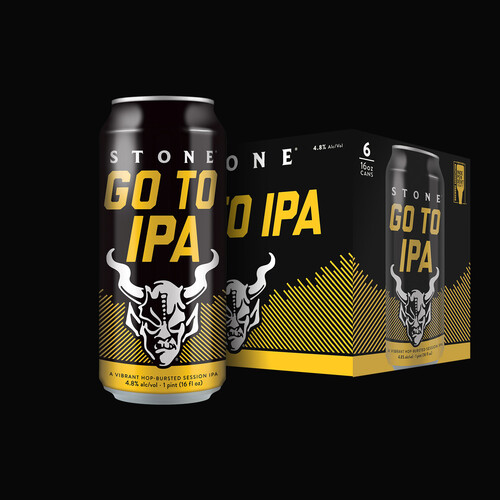 Stone Go To IPA can and six-pack